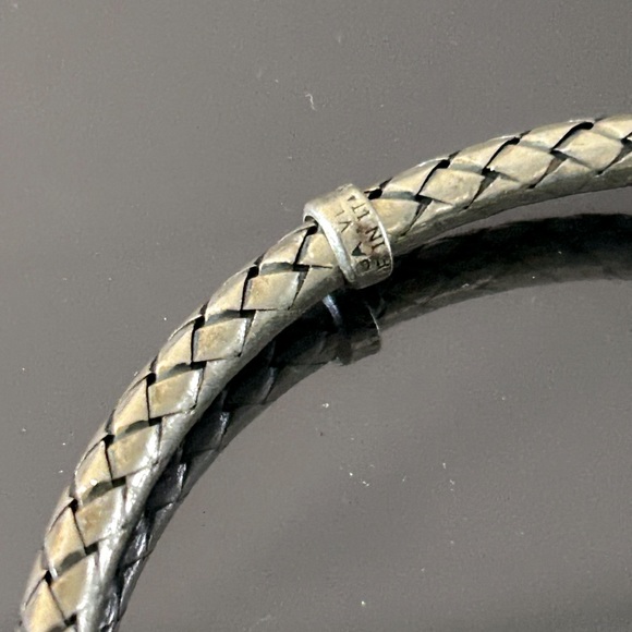 Bottega Veneta Sterling Silver and Pyrite Bracelet Size Medium - Picture 4 of 5